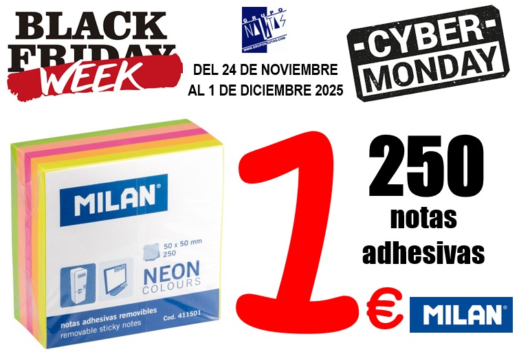 Cubo notas adhesivas Milan